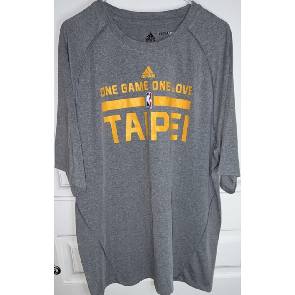 Adidas NBA One Game One Love Taipei Gray Shirt Basketball Sz XL